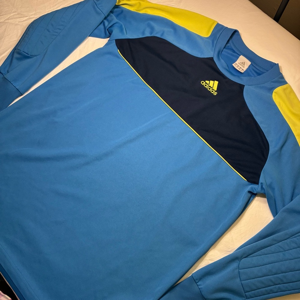 Adidas Goalkeeper Vintage Jersey Blue - Yellow Long Sleeve Size L